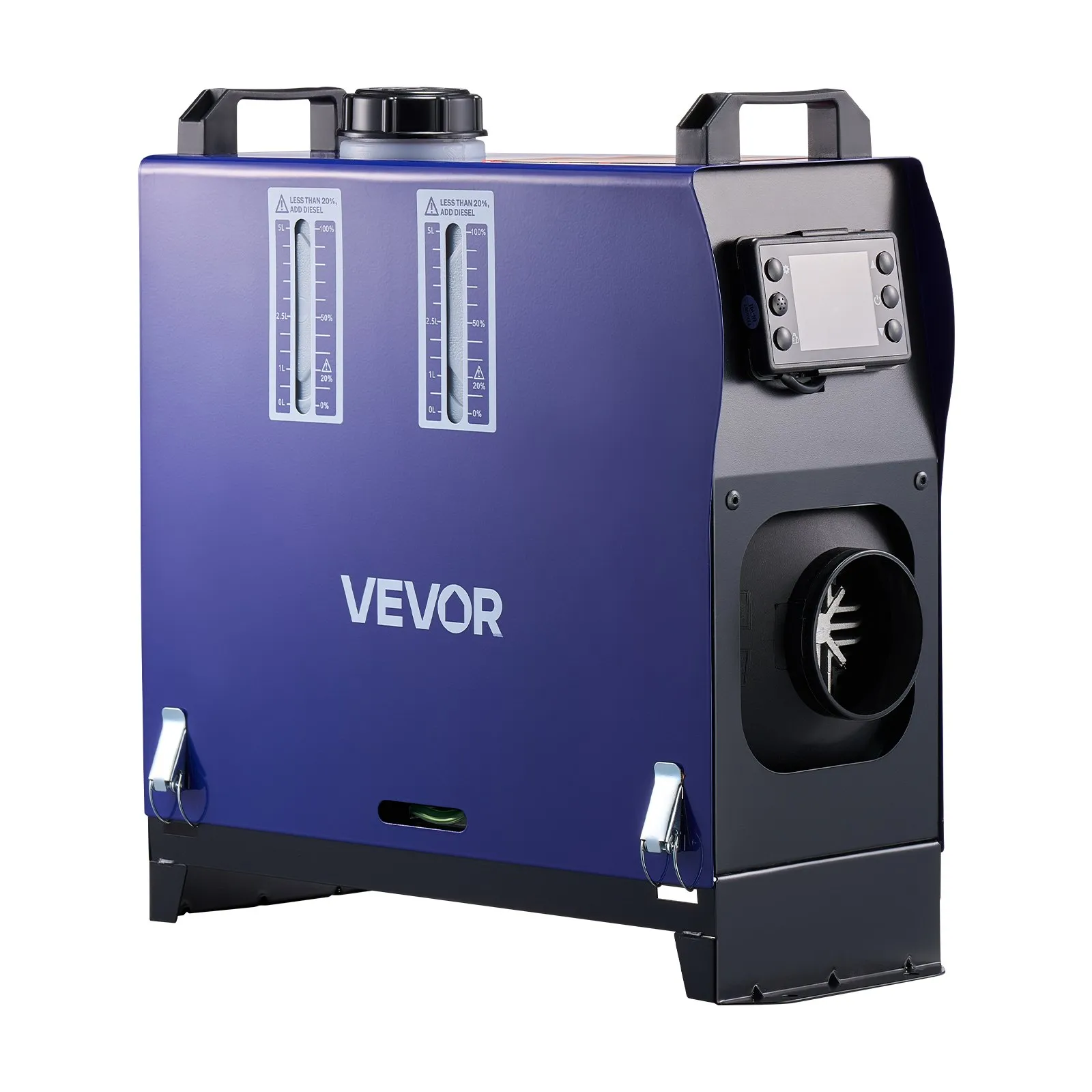 VEVOR Diesel Heater, 8KW, DC 12V/24V, All-in-One Portable Diesel Air Heater with Remote Control and LCD Screen, Fast Heating Low Noise, 1.3 Gal Fuel Tank for Vehicles, Vans, RVs, Campers, and Trucks
