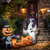 HOMCOM 7.5ft Halloween Inflatables Pumpkin Ghost Family, Blow Up Halloween Decorations Outdoor LED Yard Display, Waterproof