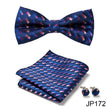 Men's Jacquard Bow Tie Set – Bow Tie, Pocket Square & Cufflinks | 36 Colors | Canada & USA