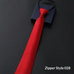 Mens Business Formal Zipper Tie With Blue Stripes