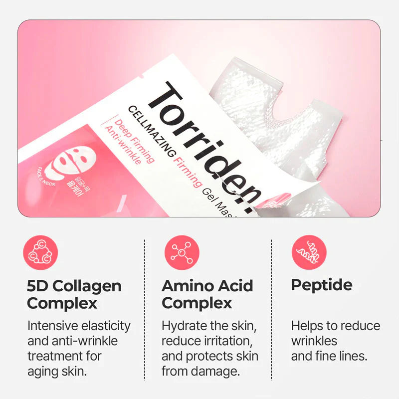 Torriden Cellmazing Firming Gel Mask 45g - 1 BOX / 4 PCS