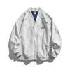 Retro Solid Color Cotton Athletics Sports Cardigan  For Men
