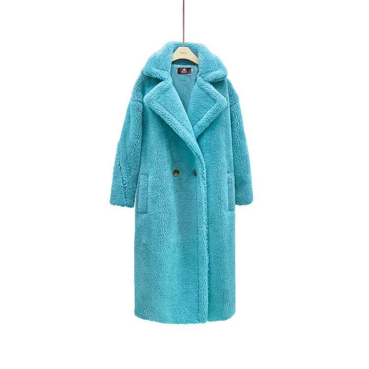Winter Coats Women – Loose Lapel Medium-Length Polyester Coat
