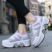 Four Wheel Rampage LED Roller Skate Shoes – 7-Color Atmosphere Breathing Light