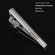 Men's Silver Electroplated Tie Clip – 25 Line Pattern Styles, 5cm Flat Head Business Tie Bar | Canada & USA