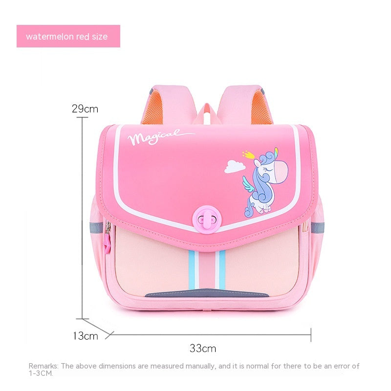 Kids' Lightweight Casual Backpack – Large Capacity School Bag for Boys & Girls (Purple & Light Blue)