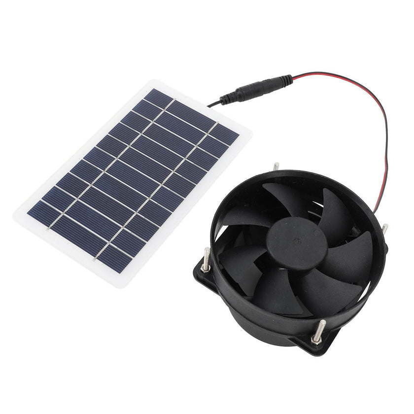 10W Solar Panel Powered Fan Kit Monocrystalline Silicon Solar Powered Exhaust Fan Portable Silent Solar Panel Fan for Outdoor