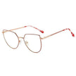 Women's Plate Anti-Blue Light Glasses – Fashion Metal Large Frame