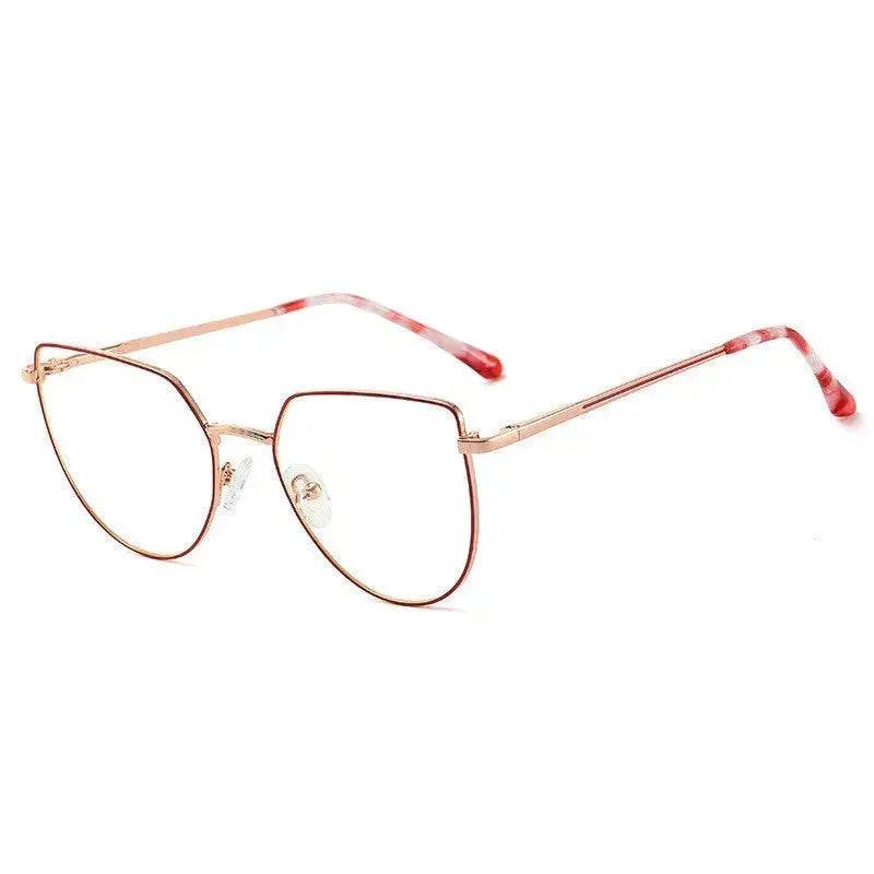 Women's Plate Anti-Blue Light Glasses – Fashion Metal Large Frame