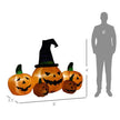 Outsunny 73L Inflatable Halloween Decoration,5 Pumpkin, Blow Up Outdoor LED Yard Display, Waterproof