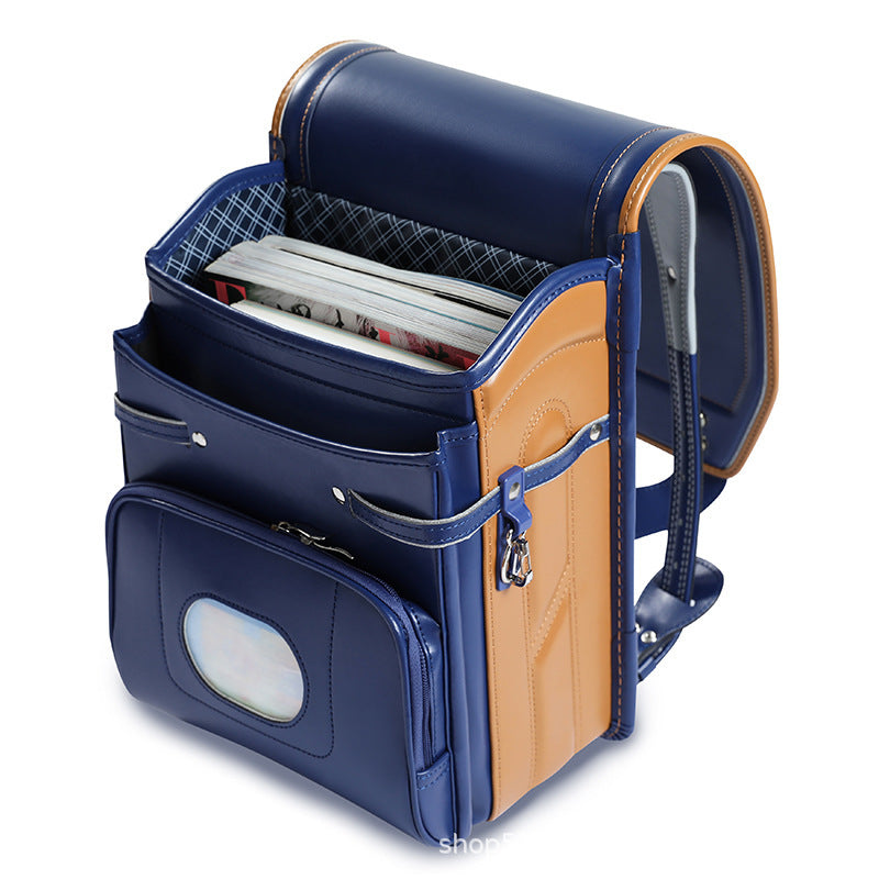 Kids Ergonomic Spine-Protecting School Backpack – Load-Reducing PU, 4 Colours
