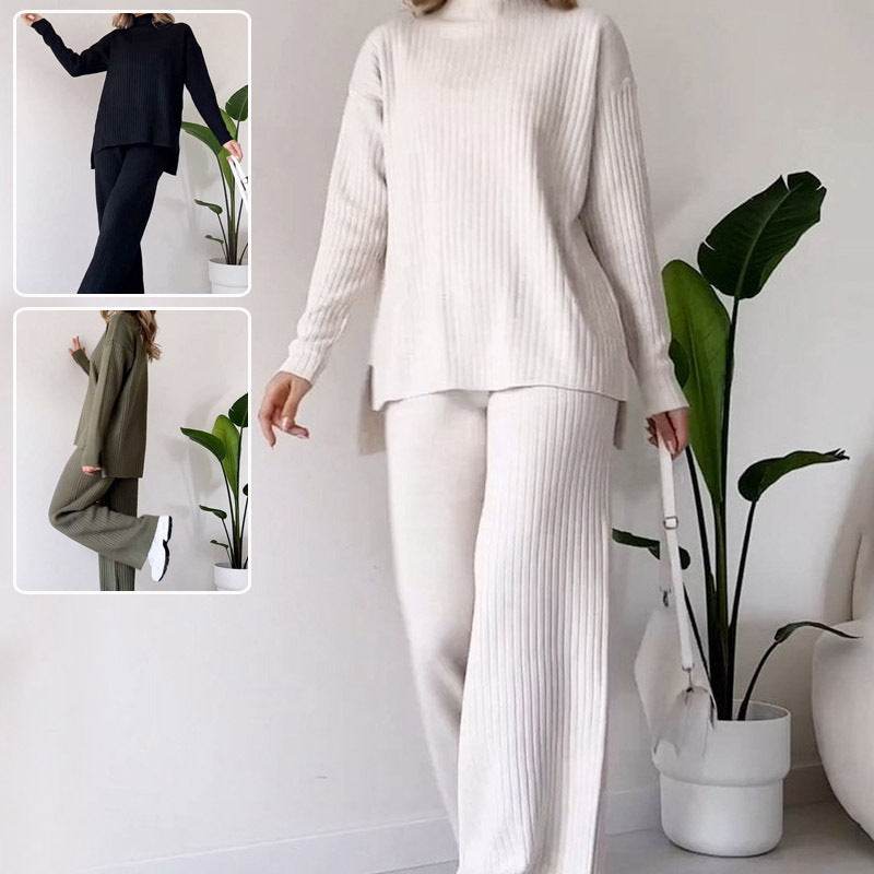 Turtleneck Suit – Stylish Casual Loose-Fit Long Sleeve Outfit