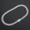 14mm Men's Hip Hop Zircon Thorns Cuban Link Chain