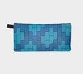 Zippered Cotton Canvas Pencil Case | Blue Bricks
