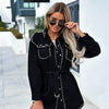 Denim Jacket Women – Retro Street Style Loose Rivet Design