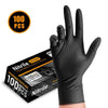 Thickened Diamond-Textured Nitrile Gloves 100 Pack – Heavy-Duty Disposable Gloves for Mechanics, Machinists & Electricians