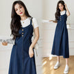 Spring And Autumn New Korean Style Casual All-matching Jeans Suspender Dress