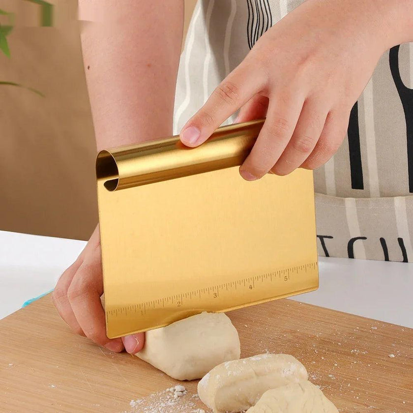 Stainless Steel Scraping Panel With Scale Baking Tool Dough Cutting Board Scraping Powder Board Tagliolini Cutter