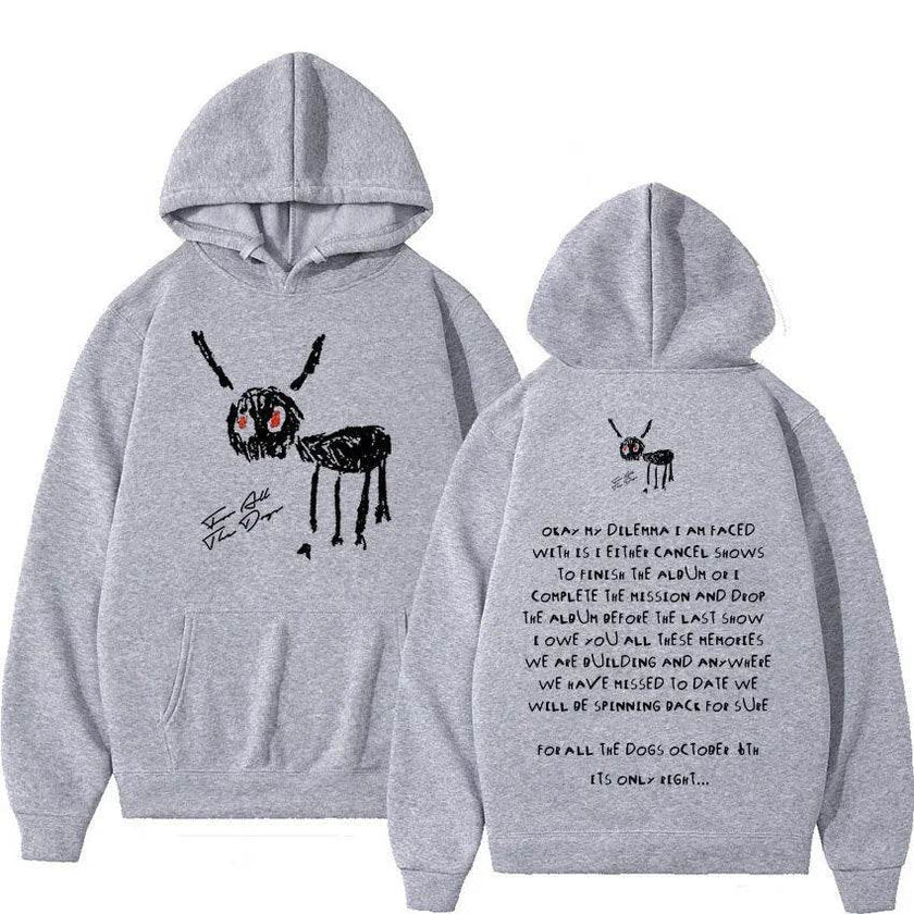 Rapper Drake For All The Dogs Letter Unisex Hoodie Sweatshirt