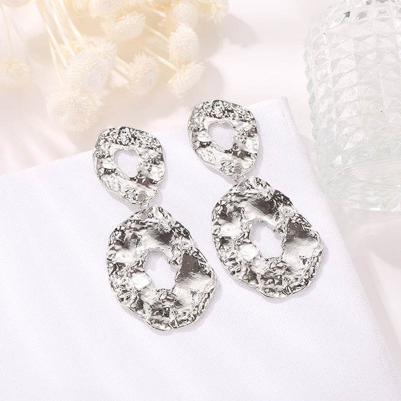 Jewelry Baroque Alloy Geometric Irregular Earrings