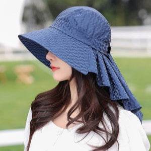 Fashionable Summer Protection UV Protection Dome Cotton Wide Brim  Sun Hat