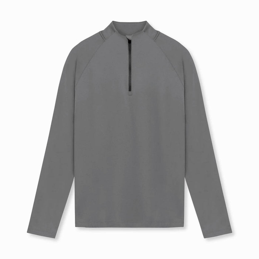 Men Quick Drying Long Sleeve Half Zip Activewear Muscle Fitted shirt Workout Gym T-shirt Top