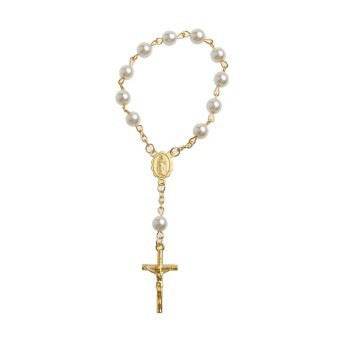 Beads Pearl Cross Full Moon Blessing Bracelet Fashion Jewelry