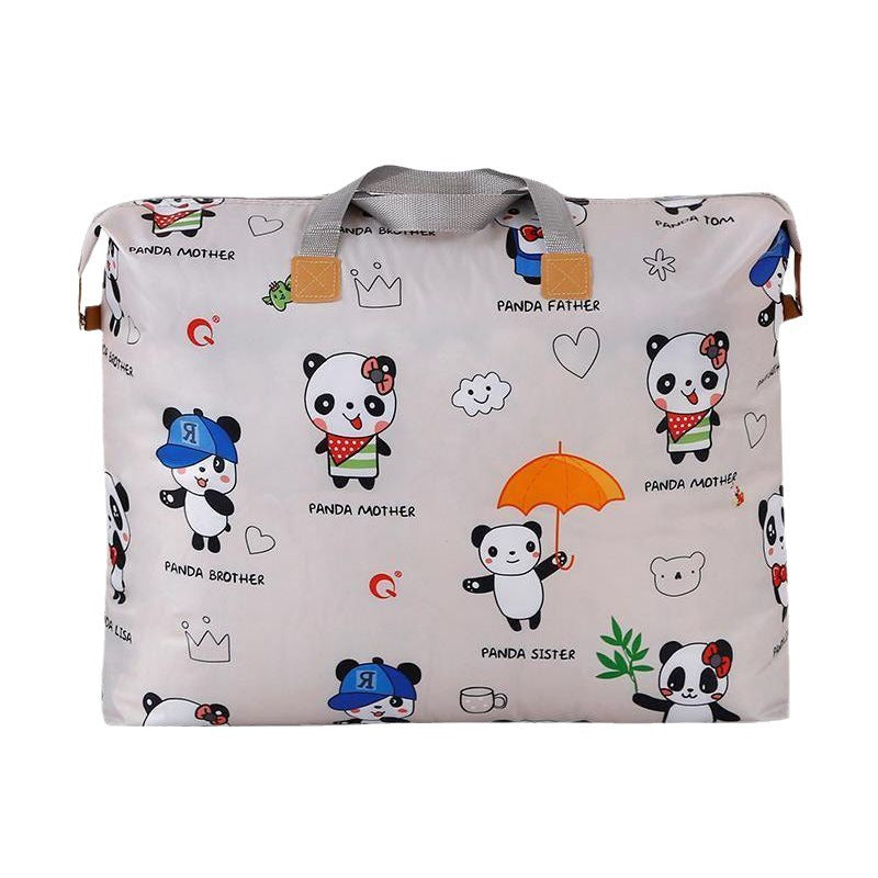 Oxford Cloth Blanket and Quilt Storage Bags, Airtight, Moisture-Proof, Wardrobe Hanging, Cartoon Print