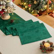 Christmas Table Runner Dark Jacquard Dining Table