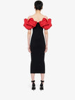 Bandage One-piece Dress European And American Elegant Off-neck Party Dress