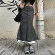 Casual Millennium Style Irregular Hip Bag Irregular Fishtail Skirt