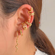 Gold Snake Ear Cuff Set – 4-Piece No-Piercing Ear Clips for Women