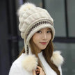 Women Cozy Knit Fleece-Feel Beanie With Ear Flaps Winter Hat Perfect For Skiing & Outdoor Activities