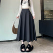 Women's Skirt Drooping Slimming High Waist A- Line Circle Midi flared Skirt