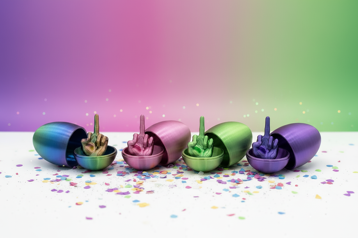 3D Printed Fidget Egg Decompression Toy – Multiple Colors | 6x4.5cm & 8.5x5cm