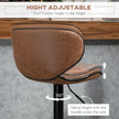 Anna Vintage Adjustable Counter/Bar Height Stools with Swivel Seat-Set of 2-Brown
