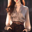 Chic And Beautiful Small Top Gray Blouse Shirt for Women