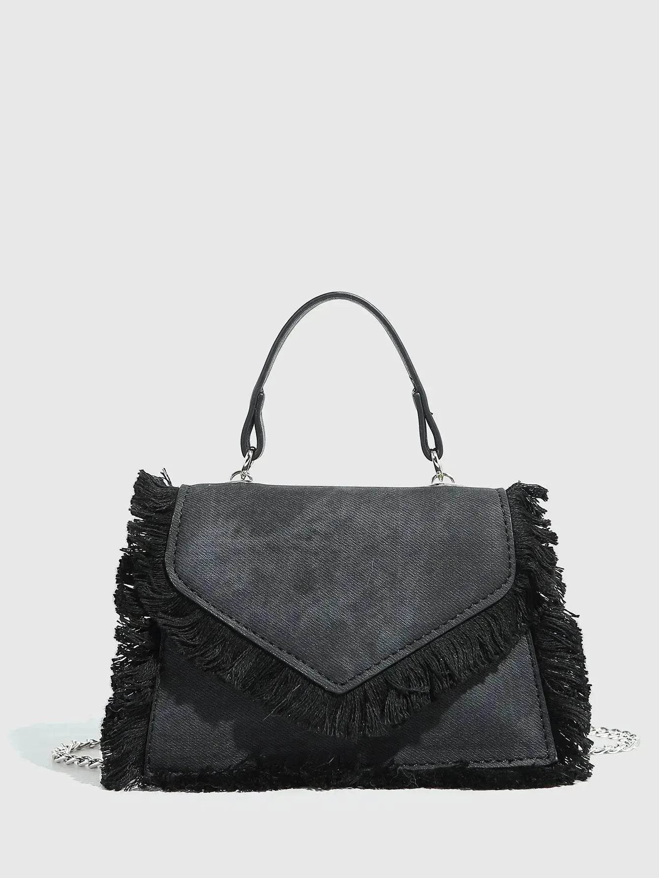 Retro Tassel Bag Denim Mini Crossbody denim bag