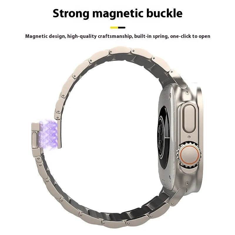 Women's Electronic Magnetic Snap Titanium Alloy Watch Strap