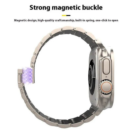 Women's Electronic Magnetic Snap Titanium Alloy Watch Strap