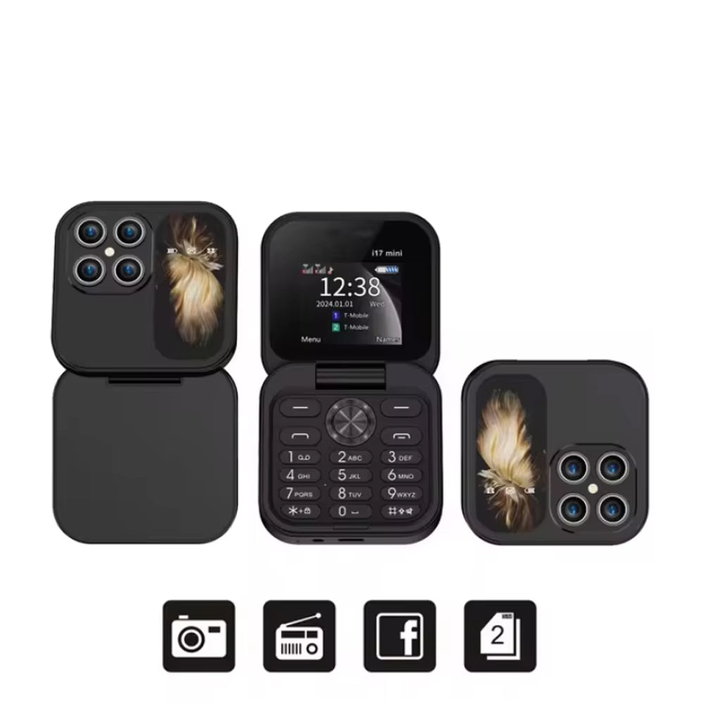 Mini Flip Phone – Dual SIM 2G Folding Mobile Phone with Camera, Multiple Colours