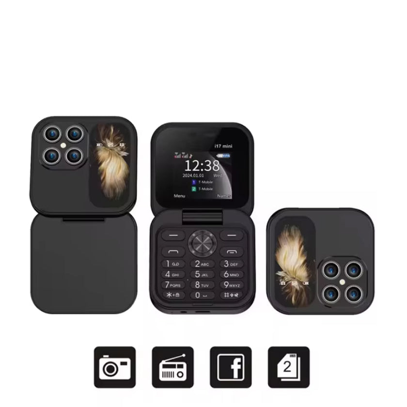 Mini Flip Phone – Dual SIM 2G Folding Mobile Phone with Camera, Multiple Colours