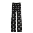 Snowflake Casual Straight Leg  trouser Pants For Women