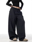 American Vintage Stripe Machete Wide-leg Casual Baggy Trouser Pants Women