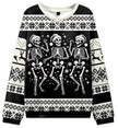 Christmas Cat Hat Snowflake Print Women's Round Neck Sweatshirt
