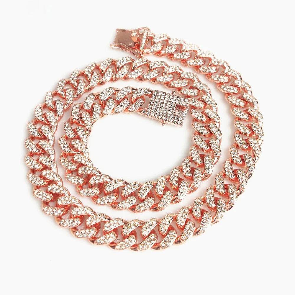 Zinc Alloy Wide Hip Hop Cuban Link Chain Necklace