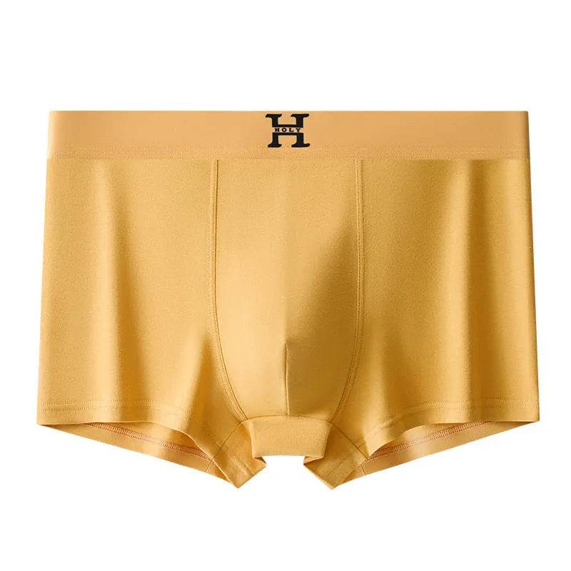 Men's Cotton Spandex Breathable HOLY Boxer Briefs underwear Mid wast