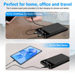 10000mAh Ultra Slim Power Bank Digital Display LED Flashlight 2 USB Ports Airline Approved