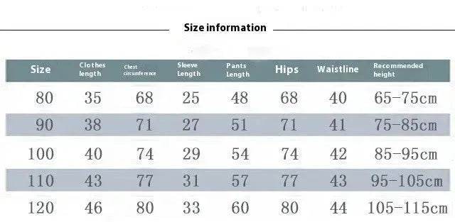 Neutral Cartoon  Autumn Clothes Suit Western Style Neutral  two piece for kids