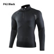 Half Zipper Long Sleeve Workout Top Outdoor Running Quick-drying Gym Shirt